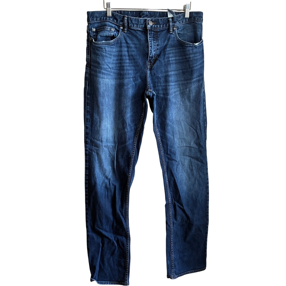 Banana Republic Straight Fit Jeans 36x36 Blue Mens Stretch Cotton Denim